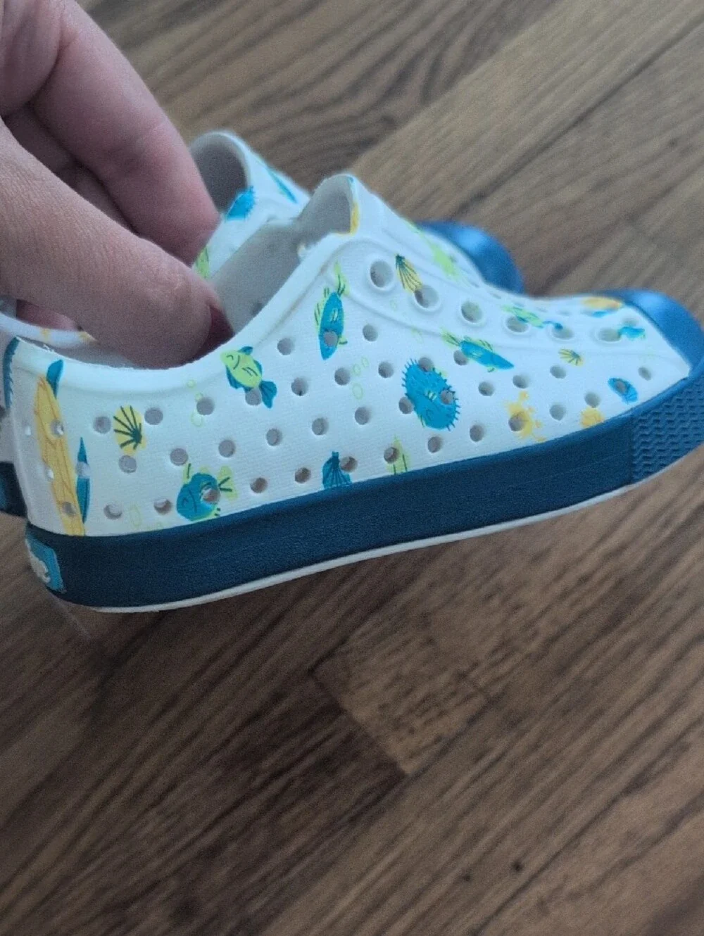 Native Shoes Kids Jefferson Print "Sea Life" Ocean Slip-On Water Sneakers - Picture 4 of 6
